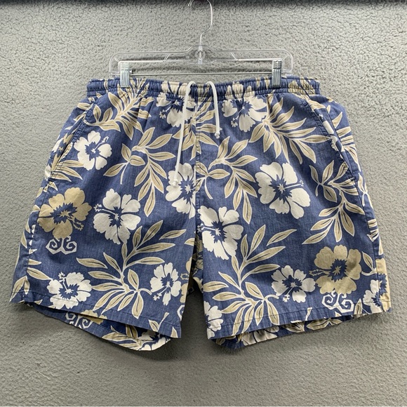 Phil Edwards By Reyn Spooner Vintage Hawaiian Floral 6.5" Swim Trunks Shorts XXL - Picture 1 of 12